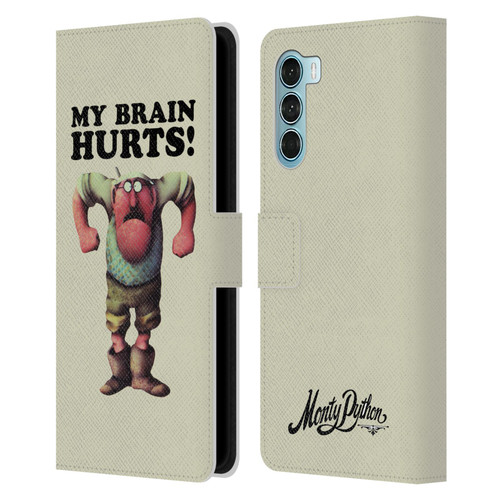 Monty Python Key Art My Brain Hurts Leather Book Wallet Case Cover For Motorola Edge S30 / Moto G200 5G