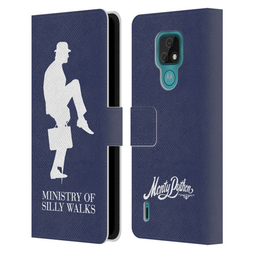 Monty Python Key Art Ministry Of Silly Walks Leather Book Wallet Case Cover For Motorola Moto E7