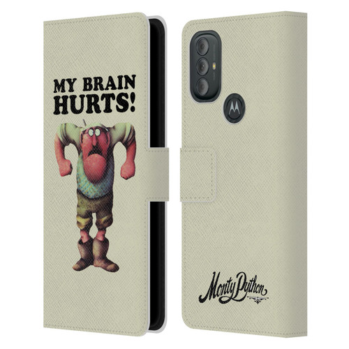 Monty Python Key Art My Brain Hurts Leather Book Wallet Case Cover For Motorola Moto G10 / Moto G20 / Moto G30