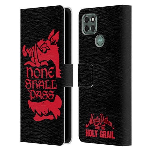 Monty Python Key Art None Shall Pass Leather Book Wallet Case Cover For Motorola Moto G9 Power