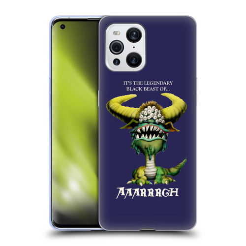 Monty Python Key Art Black Beast Of Aaarrrgh Soft Gel Case for OPPO Find X3 / Pro