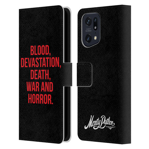 Monty Python Key Art Blood Devastation Death War And Horror Leather Book Wallet Case Cover For OPPO Find X5