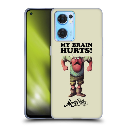 Monty Python Key Art My Brain Hurts Soft Gel Case for OPPO Reno7 5G / Find X5 Lite