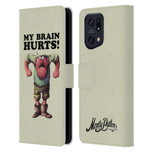 Monty Python Key Art My Brain Hurts Leather Book Wallet Case Cover For OPPO Find X5 Pro