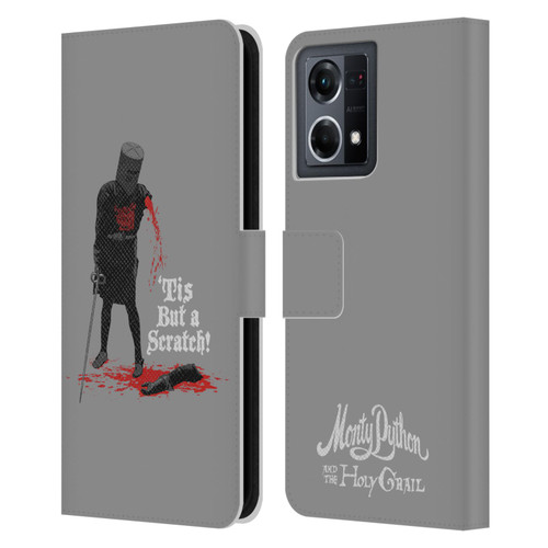 Monty Python Key Art Tis But A Scratch Leather Book Wallet Case Cover For OPPO Reno8 4G