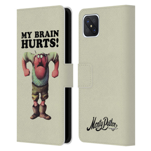 Monty Python Key Art My Brain Hurts Leather Book Wallet Case Cover For OPPO Reno4 Z 5G