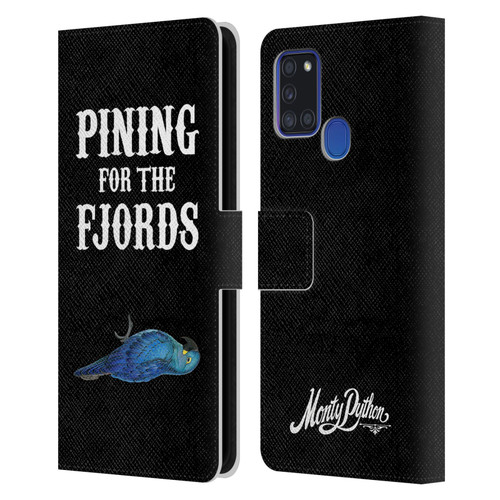 Monty Python Key Art Pining For The Fjords Leather Book Wallet Case Cover For Samsung Galaxy A21s (2020)