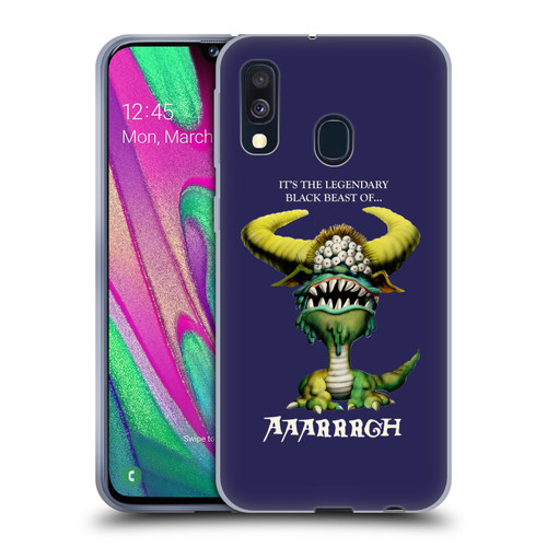 Monty Python Key Art Black Beast Of Aaarrrgh Soft Gel Case for Samsung Galaxy A40 (2019)
