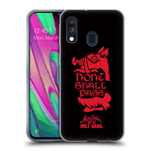 Monty Python Key Art None Shall Pass Soft Gel Case for Samsung Galaxy A40 (2019)