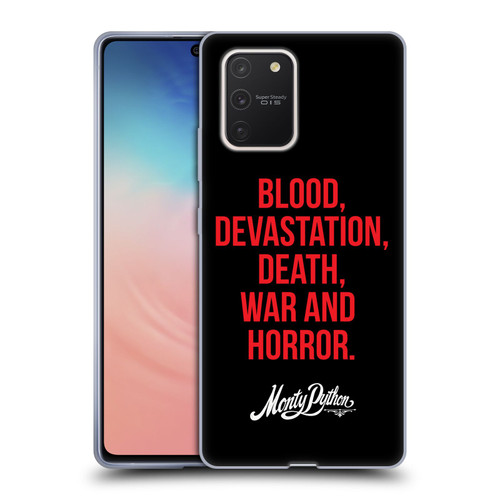 Monty Python Key Art Blood Devastation Death War And Horror Soft Gel Case for Samsung Galaxy S10 Lite