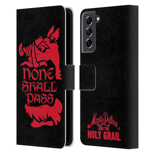 Monty Python Key Art None Shall Pass Leather Book Wallet Case Cover For Samsung Galaxy S21 FE 5G