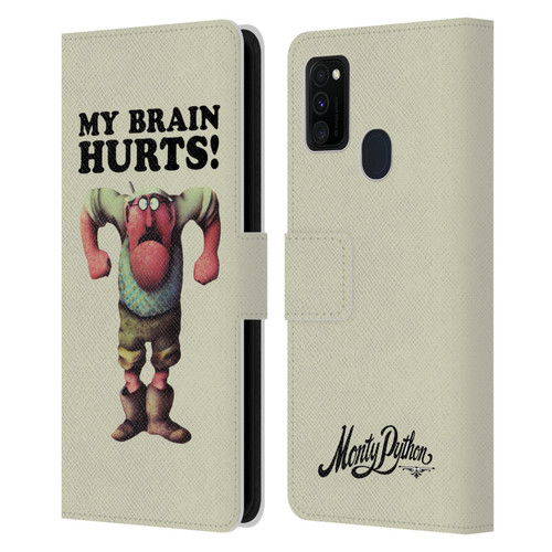 Monty Python Key Art My Brain Hurts Leather Book Wallet Case Cover For Samsung Galaxy M30s (2019)/M21 (2020)