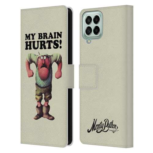 Monty Python Key Art My Brain Hurts Leather Book Wallet Case Cover For Samsung Galaxy M53 (2022)