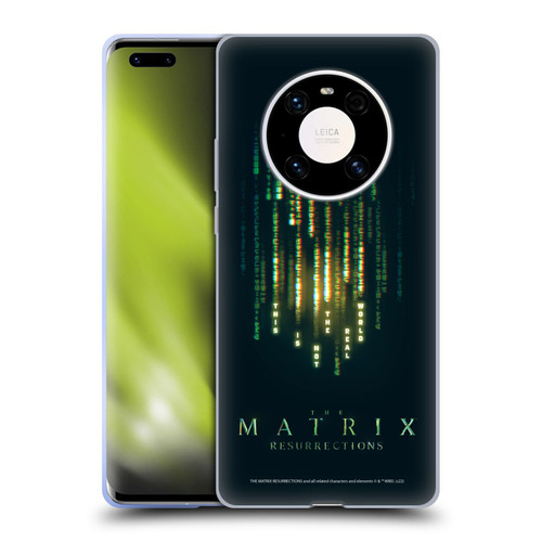 The Matrix Resurrections Key Art This Is Not The Real World Soft Gel Case for Huawei Mate 40 Pro 5G