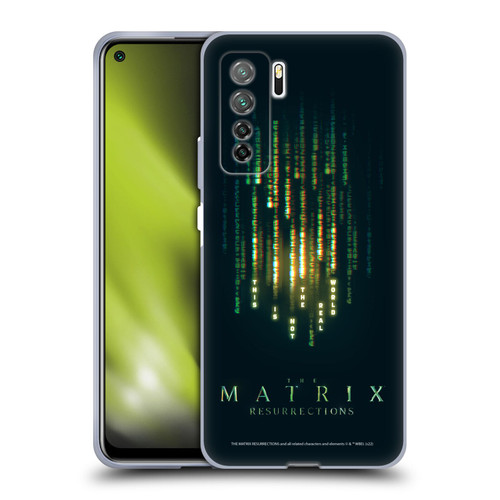 The Matrix Resurrections Key Art This Is Not The Real World Soft Gel Case for Huawei Nova 7 SE/P40 Lite 5G