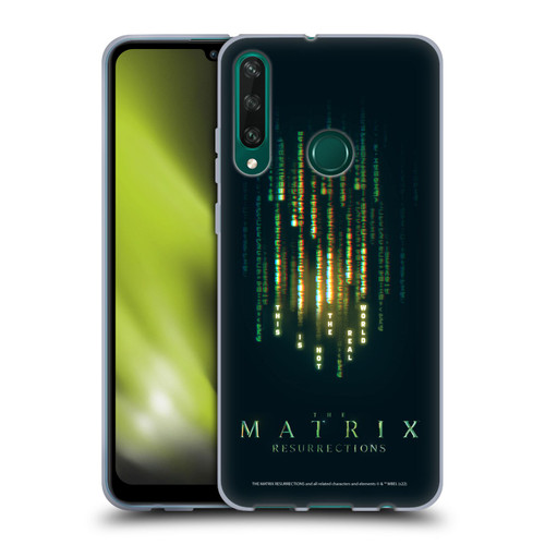 The Matrix Resurrections Key Art This Is Not The Real World Soft Gel Case for Huawei Y6p