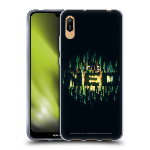 The Matrix Resurrections Key Art Hello Neo Soft Gel Case for Huawei Y6 Pro (2019)