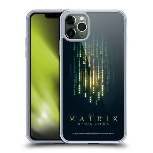 The Matrix Resurrections Key Art This Is Not The Real World Soft Gel Case for Apple iPhone 11 Pro Max
