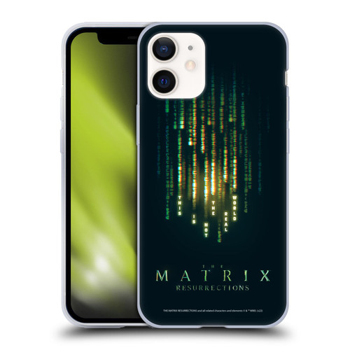The Matrix Resurrections Key Art This Is Not The Real World Soft Gel Case for Apple iPhone 12 Mini