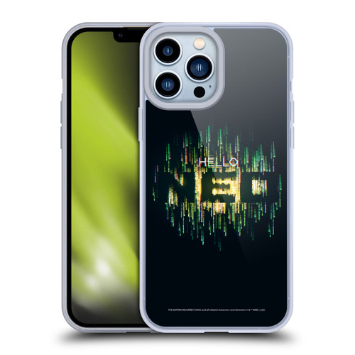 The Matrix Resurrections Key Art Hello Neo Soft Gel Case for Apple iPhone 13 Pro Max