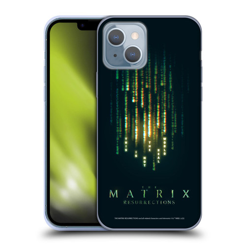 The Matrix Resurrections Key Art This Is Not The Real World Soft Gel Case for Apple iPhone 14