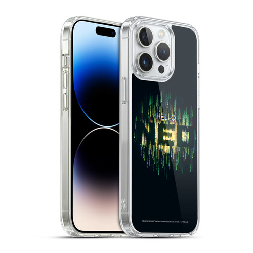 The Matrix Resurrections Key Art Hello Neo Soft Gel Case for Apple iPhone 14 Pro Max & MagSafe
