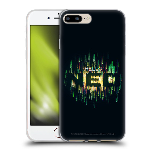 The Matrix Resurrections Key Art Hello Neo Soft Gel Case for Apple iPhone 7 Plus / iPhone 8 Plus
