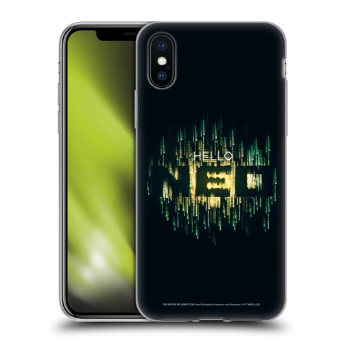 The Matrix Resurrections Key Art Hello Neo Soft Gel Case for Apple iPhone X / iPhone XS