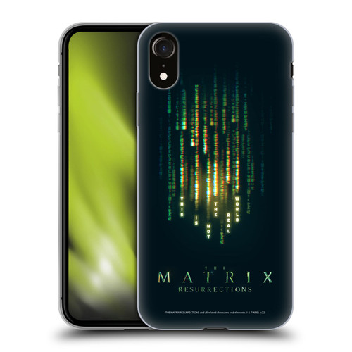 The Matrix Resurrections Key Art This Is Not The Real World Soft Gel Case for Apple iPhone XR