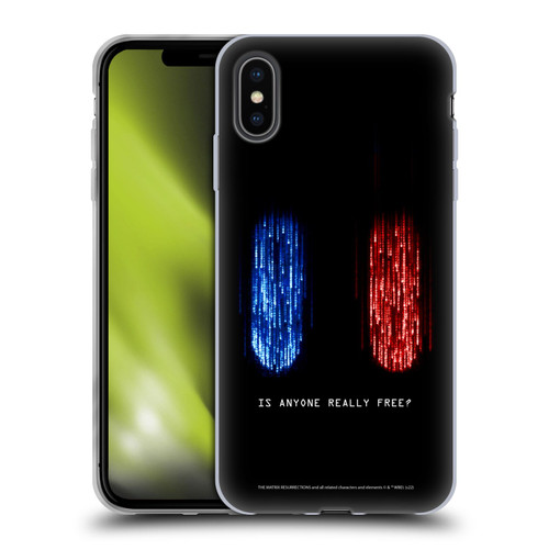 The Matrix Resurrections Key Art Is Anyone Really Free Soft Gel Case for Apple iPhone XS Max