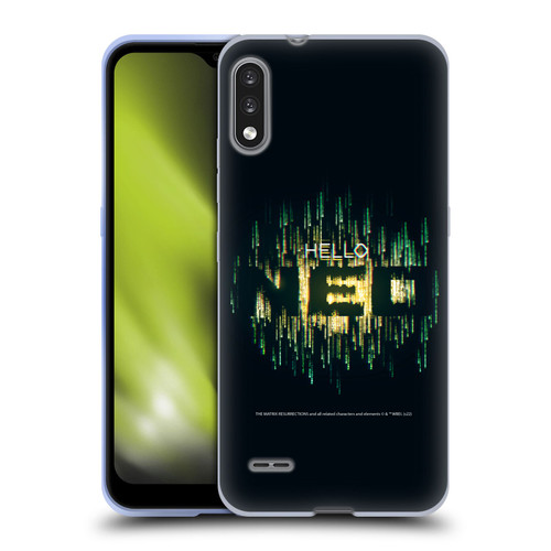 The Matrix Resurrections Key Art Hello Neo Soft Gel Case for LG K22