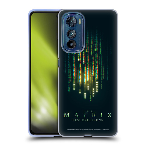 The Matrix Resurrections Key Art This Is Not The Real World Soft Gel Case for Motorola Edge 30