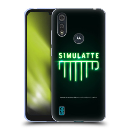 The Matrix Resurrections Key Art Simulatte Soft Gel Case for Motorola Moto E6s (2020)