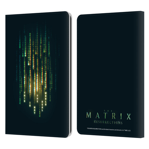 The Matrix Resurrections Key Art This Is Not The Real World Leather Book Wallet Case Cover For Amazon Kindle Paperwhite 1 / 2 / 3