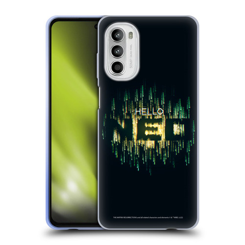 The Matrix Resurrections Key Art Hello Neo Soft Gel Case for Motorola Moto G52