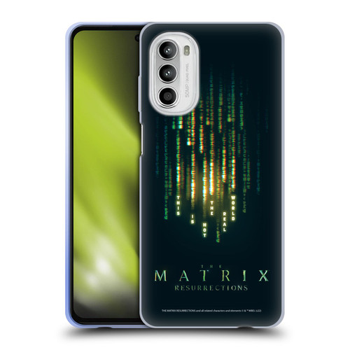 The Matrix Resurrections Key Art This Is Not The Real World Soft Gel Case for Motorola Moto G52