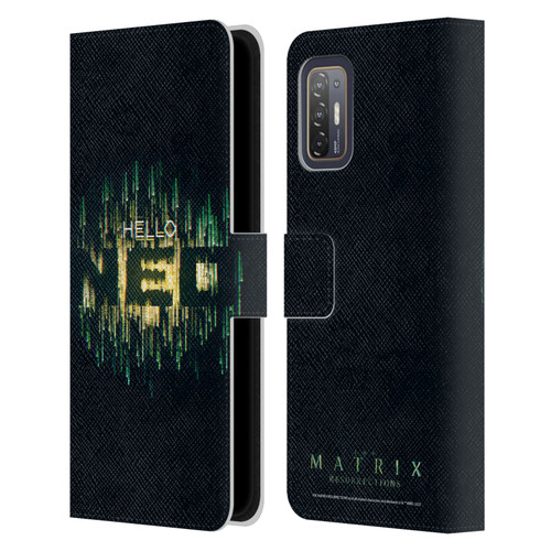 The Matrix Resurrections Key Art Hello Neo Leather Book Wallet Case Cover For HTC Desire 21 Pro 5G