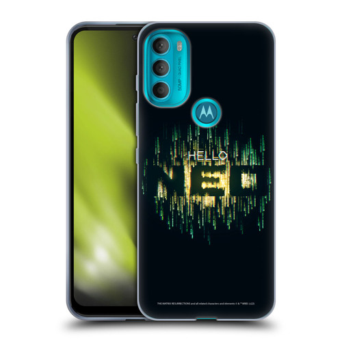 The Matrix Resurrections Key Art Hello Neo Soft Gel Case for Motorola Moto G71 5G