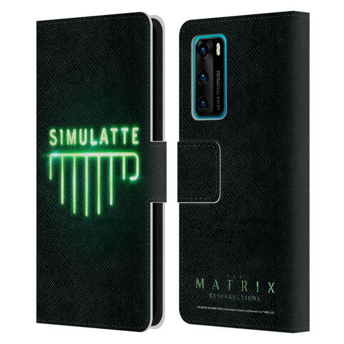 The Matrix Resurrections Key Art Simulatte Leather Book Wallet Case Cover For Huawei P40 5G