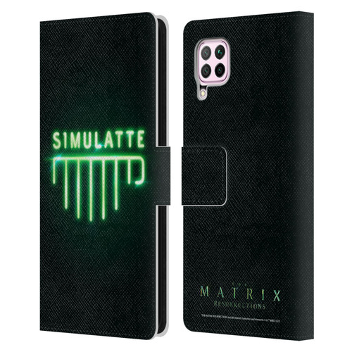 The Matrix Resurrections Key Art Simulatte Leather Book Wallet Case Cover For Huawei Nova 6 SE / P40 Lite