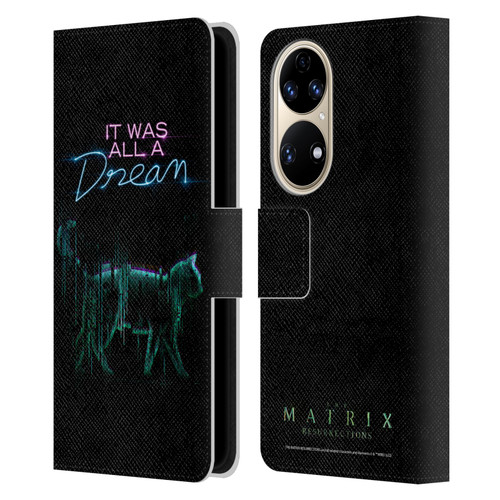 The Matrix Resurrections Key Art It Was All A Dream Leather Book Wallet Case Cover For Huawei P50