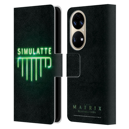 The Matrix Resurrections Key Art Simulatte Leather Book Wallet Case Cover For Huawei P50