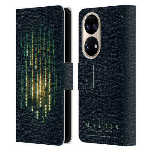 The Matrix Resurrections Key Art This Is Not The Real World Leather Book Wallet Case Cover For Huawei P50