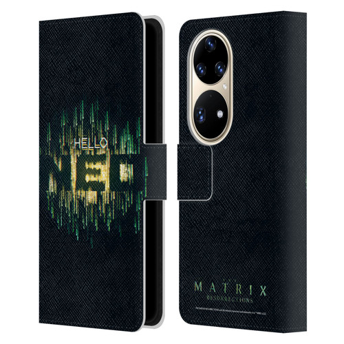 The Matrix Resurrections Key Art Hello Neo Leather Book Wallet Case Cover For Huawei P50 Pro