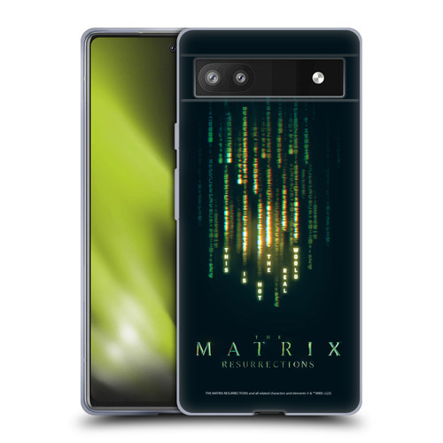 The Matrix Resurrections Key Art This Is Not The Real World Soft Gel Case for Google Pixel 6a