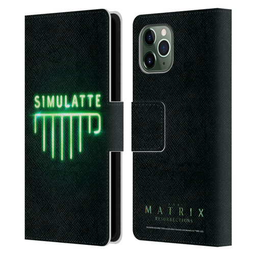 The Matrix Resurrections Key Art Simulatte Leather Book Wallet Case Cover For Apple iPhone 11 Pro