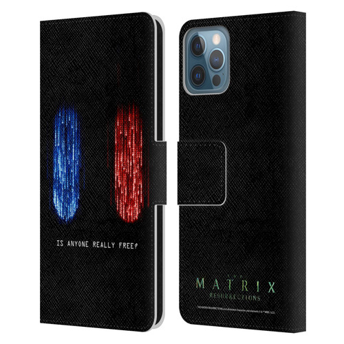 The Matrix Resurrections Key Art Is Anyone Really Free Leather Book Wallet Case Cover For Apple iPhone 12 / iPhone 12 Pro
