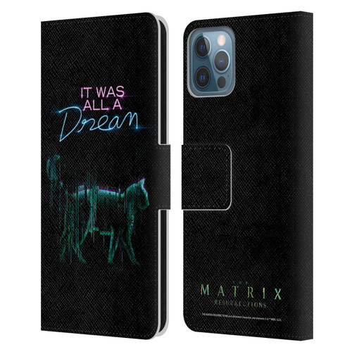 The Matrix Resurrections Key Art It Was All A Dream Leather Book Wallet Case Cover For Apple iPhone 12 / iPhone 12 Pro