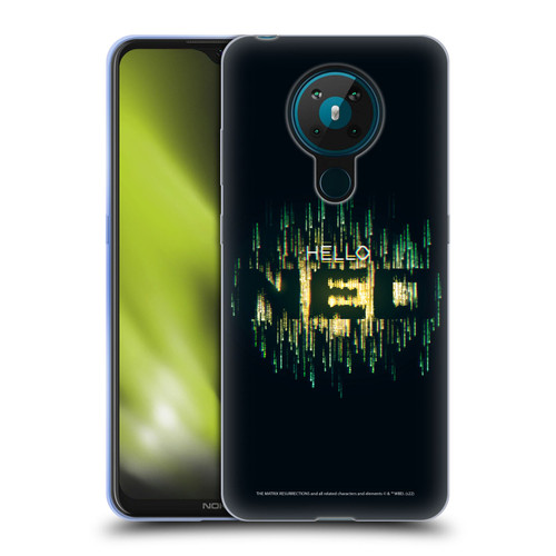 The Matrix Resurrections Key Art Hello Neo Soft Gel Case for Nokia 5.3