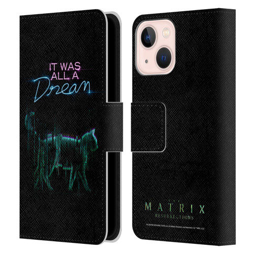 The Matrix Resurrections Key Art It Was All A Dream Leather Book Wallet Case Cover For Apple iPhone 13 Mini